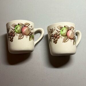 Harvest time ironstone mugs from England set of two